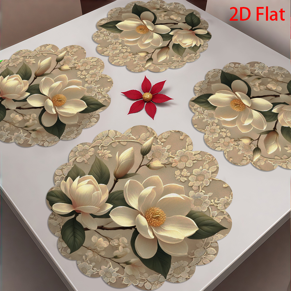 Home Improvement Kitchen - 4 плоских белых кружевных салфетки с