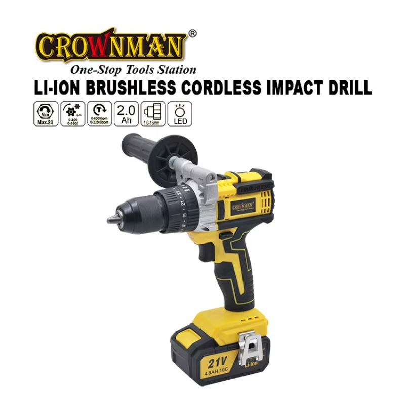Бесщеточная ударная дрель 21В  – обзор и цена Power Drill Cordless